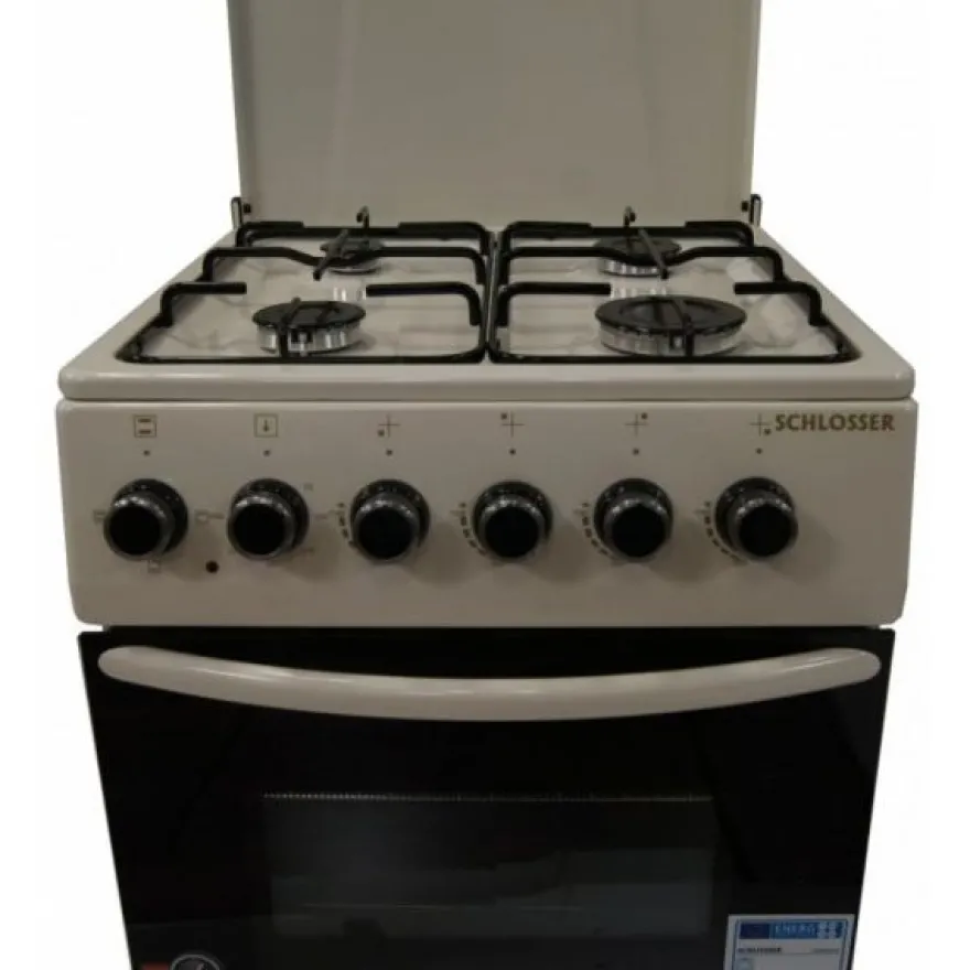 Kaasuliesi Schlosser FS5406MAZC sähköuunilla, 50cm, beige
