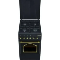 Kaasuliesi Schlosser FS5406MAZDR sähköuunilla, 50cm, musta