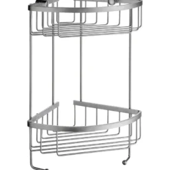 Kaksoiskulmakori Smedbo Sideline DS2031, 195x195mm/342mm, mattaharjattu kromi
