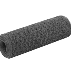 Kanaverkko, teräs, PVC pinnoitteella, silmäkoko 36mm, 25x0.5m, harmaa
