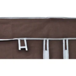 Kankaasta valmistettu vaatekaappi ruskea, 110cm
