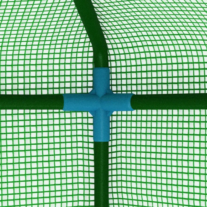 Kasvihuone hyllyillä teräs 143x143x195 cm