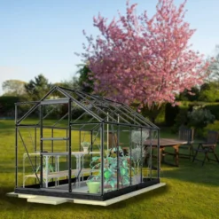 Kasvihuone Lykke, 6,2 m² lasi, musta