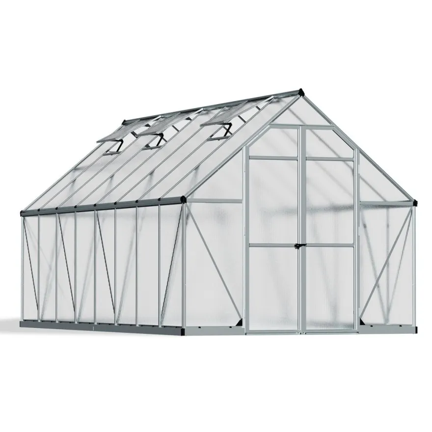 Kasvihuone Palram-Canopia Essence, 11.8m², 8x16ft, hopea