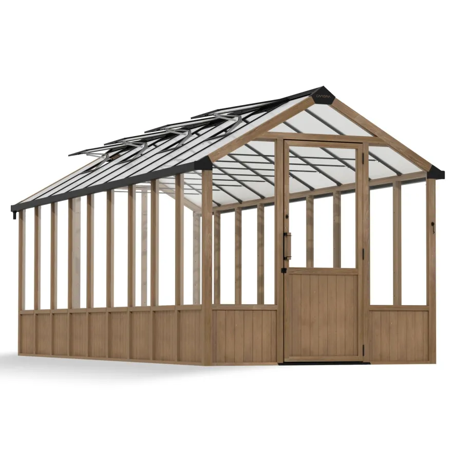 Kasvihuone Palram-Canopia Natura, 15.3m², 8x22ft, setripuu