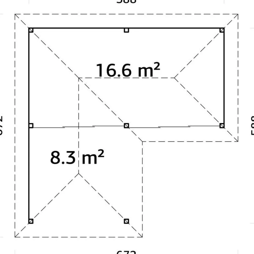 Katos Palmako Bianca Set 213, sis.liukuovet 24,9 m²