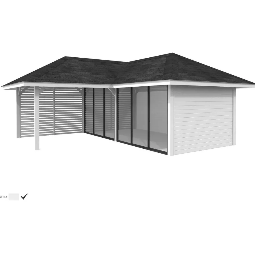 Katos Palmako Bianca Set 213, sis.liukuovet 24,9 m²