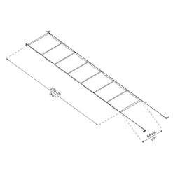 Kattokaihtimet Palram-Canopia Feria 3x5.5m terassikatokseen, valkoinen