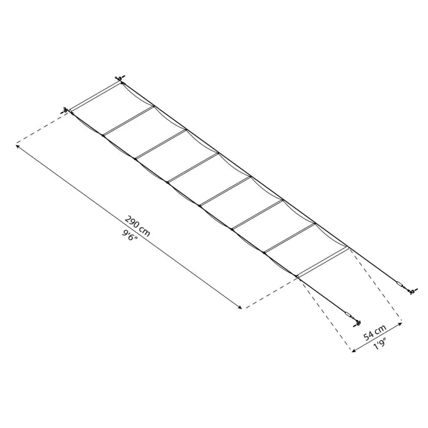 Kattokaihtimet Palram-Canopia Feria 3x5.5m terassikatokseen, valkoinen