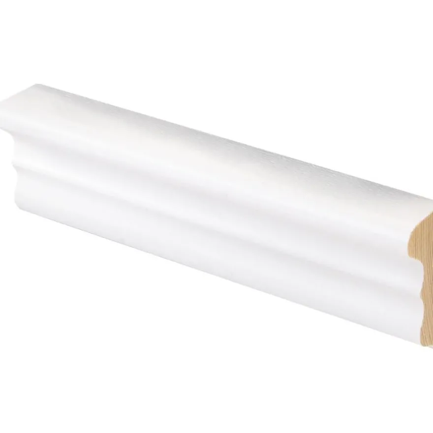 Kattolista Maler Kuru, 21x42x2700mm, mänty, lumi