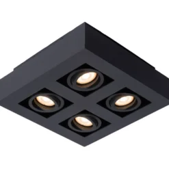 Kattospotti Lucide Xirax, 25x25cm, IP20, 5W, eri värejä