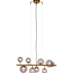 Kattovalaisin Aneta Lighting Molekyl, 9-osainen, antiikkikulta/savunharmaa