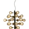 Kattovalaisin Aneta Lighting Cosmos, Ø68.5cm, 24-osainen, musta