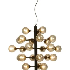 Kattovalaisin Aneta Lighting Cosmos, Ø68.5cm, 24-osainen, musta