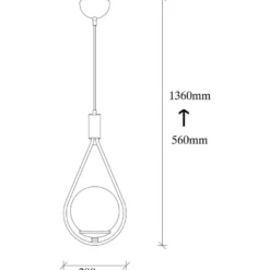 Kattovalaisin Linento Lighting Corcoran, musta