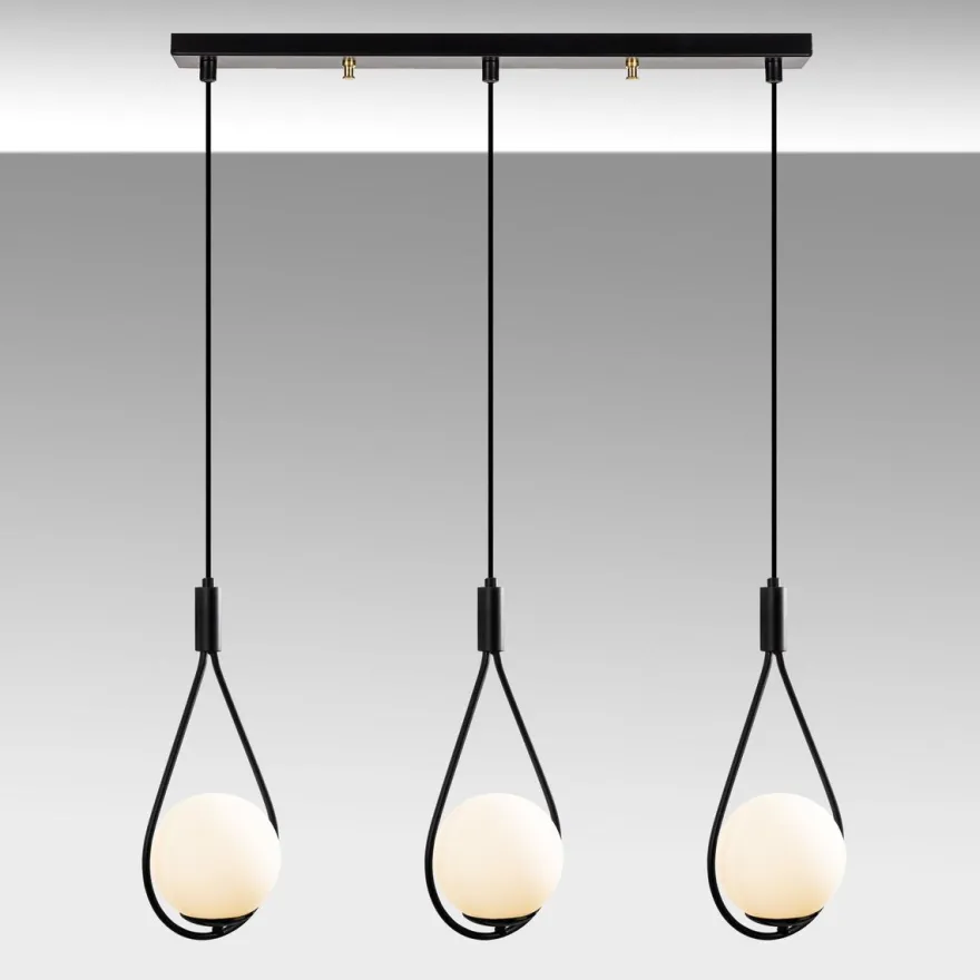 Kattovalaisin Linento Lighting GMN-00009, 3-osainen, musta