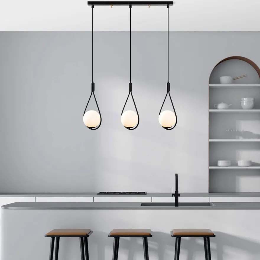Kattovalaisin Linento Lighting GMN-00009, 3-osainen, musta