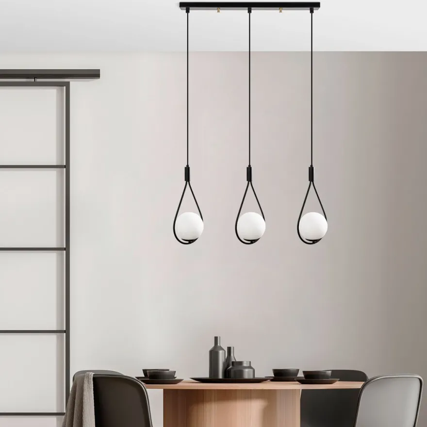 Kattovalaisin Linento Lighting GMN-00009, 3-osainen, musta