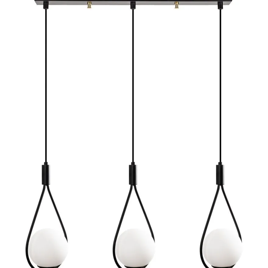 Kattovalaisin Linento Lighting GMN-00009, 3-osainen, musta