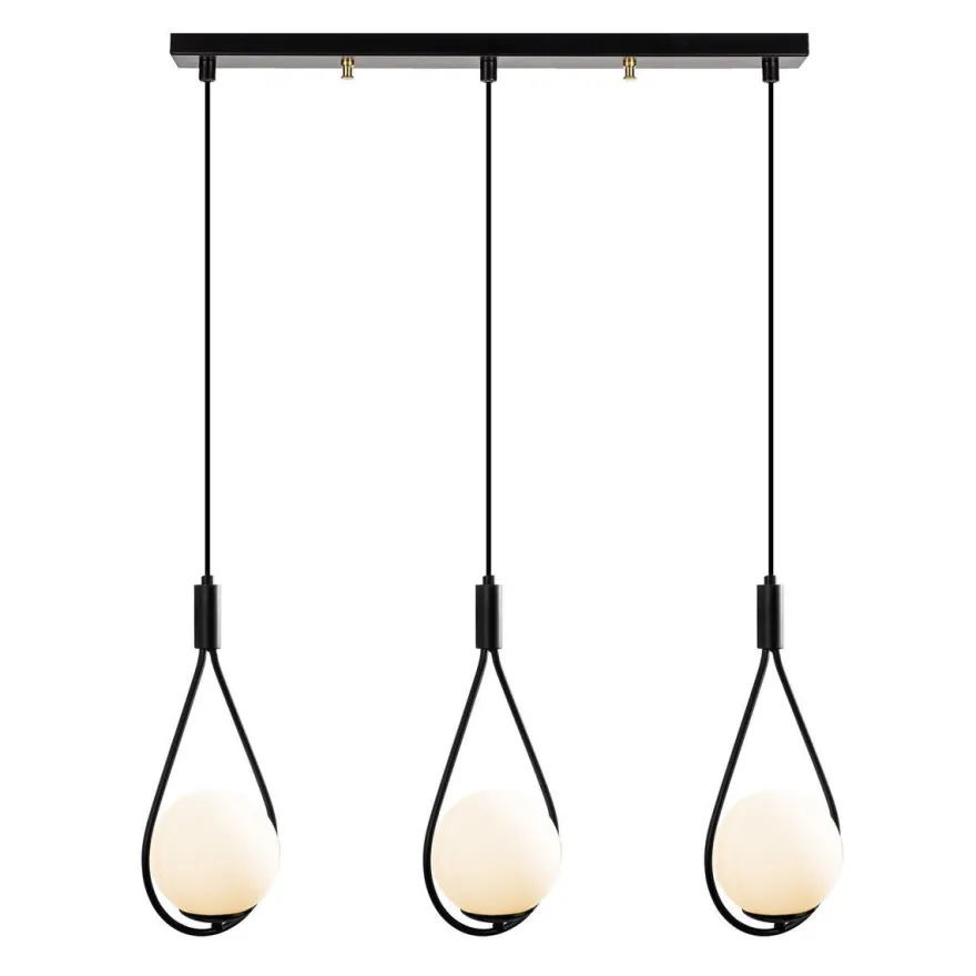 Kattovalaisin Linento Lighting GMN-00009, 3-osainen, musta