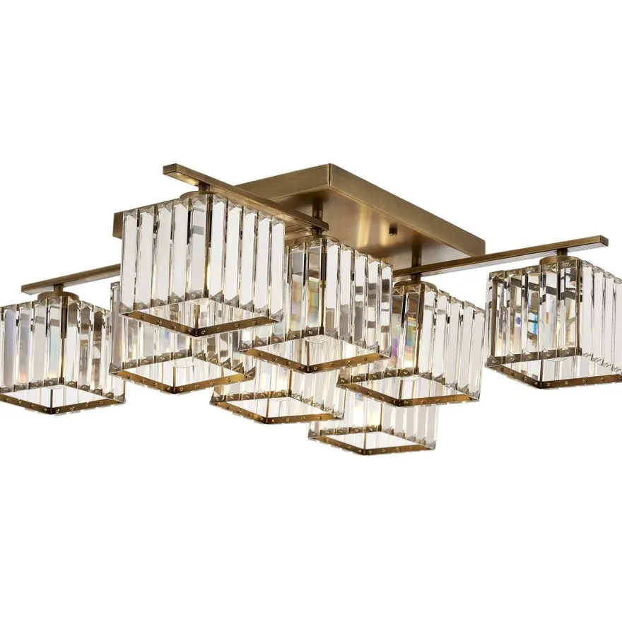 Kattovalaisin Linento Lighting Ysabel, 8-osainen, messinki