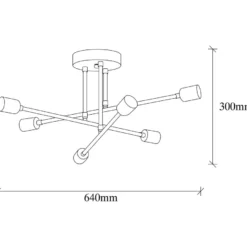 Kattovalaisin Linento Lighting Flower, 6-osainen, eri värejä