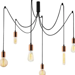 Kattovalaisin Linento Lighting Kabluni, 6-osainen, kupari/musta