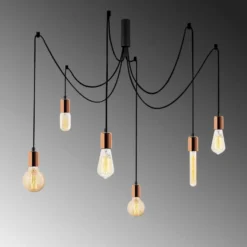 Kattovalaisin Linento Lighting Kabluni, 6-osainen, kupari/musta