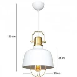 Kattovalaisin Linento Lighting AYD-3340, Ø23cm, valkoinen