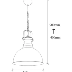 Kattovalaisin Linento Lighting Saga, Ø31cm, musta