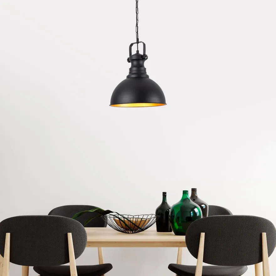 Kattovalaisin Linento Lighting Saga, Ø31cm, musta