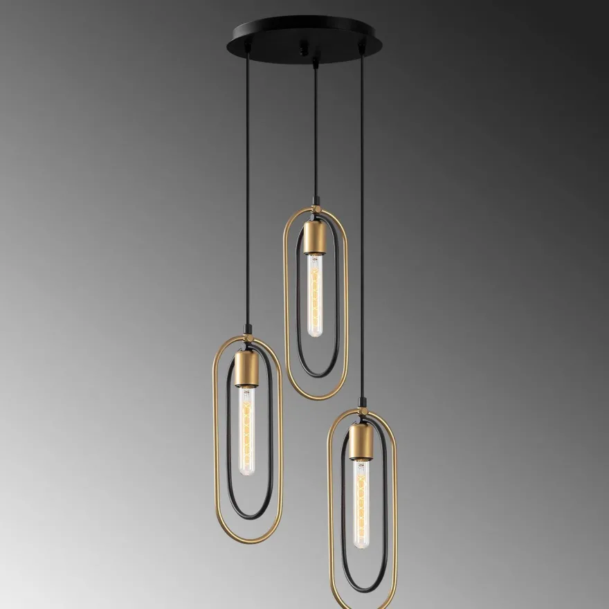 Kattovalaisin Linento Lighting Cerco, 3-osainen, kulta