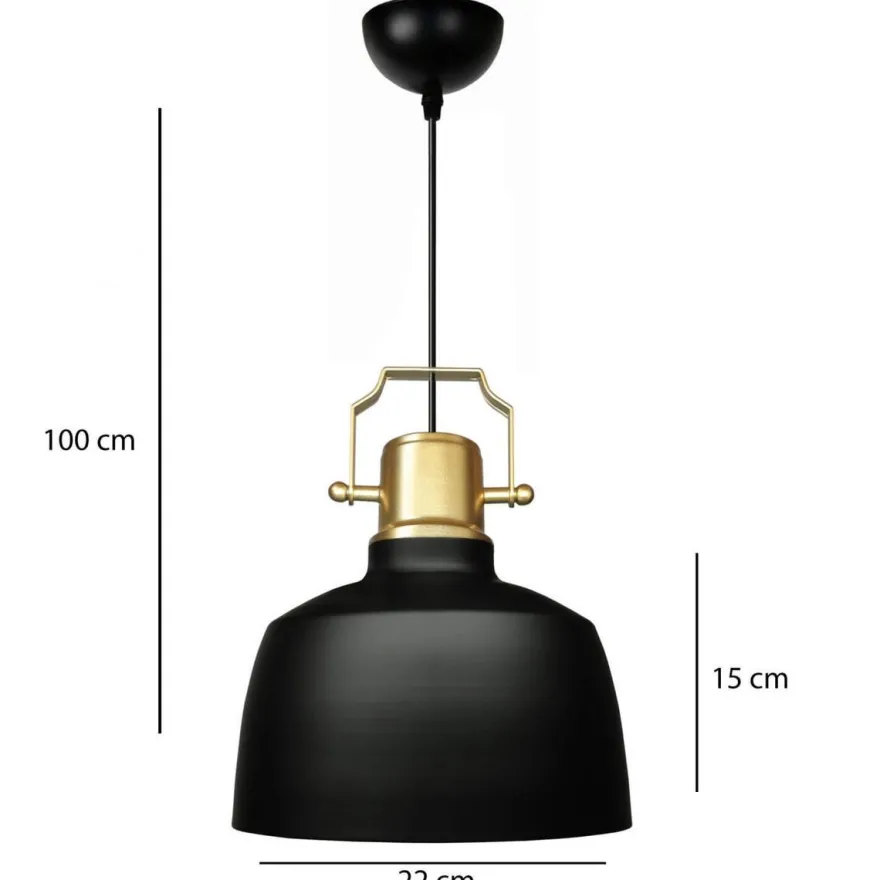 Kattovalaisin Linento Lighting AYD-3724, Ø22cm, musta