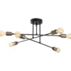Kattovalaisin Linento Lighting Fleur, 6-osainen, musta/pronssi