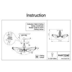 Kattovalaisin Maytoni Classic Combinare CL-03, antiikkipronssi