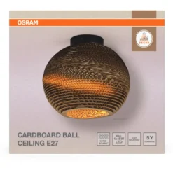Kattovalaisin Osram Decor Cardboard Ball E27 ruskea