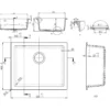 Keittiöallas Lavabo Jupiter 600, 550x460mm, komposiitti, musta, eri pohjaventtiilin värejä