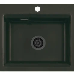Keittiöallas Lavabo Kara 57, 575x510mm, keramiikka, mattamusta, eri pohjaventtiilin värejä