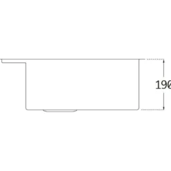 Keittiöallas Lavabo Kubus 520 Soft, 530x500mm, ruostumaton teräs