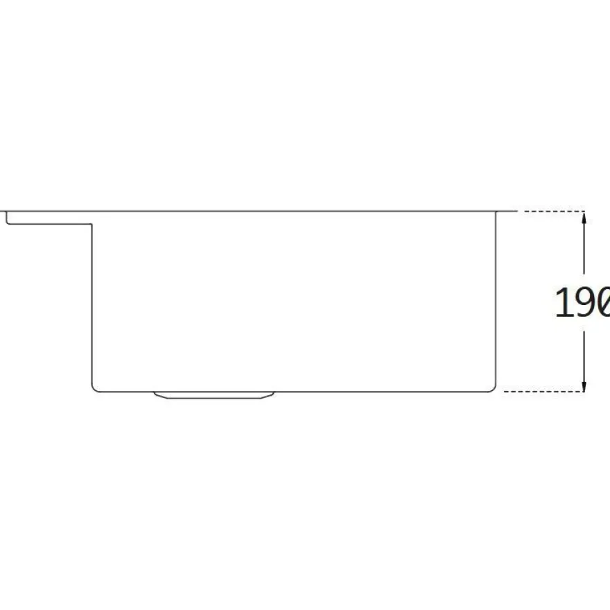 Keittiöallas Lavabo Kubus 520 Soft, 530x500mm, ruostumaton teräs