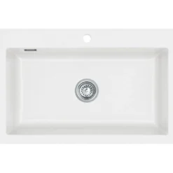 Keittiöallas Lavabo Mera 80, 800x510mm, keramiikka, mattavalkoinen, eri pohjaventtiilin värejä