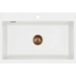 Keittiöallas Lavabo Mera 80, 800x510mm, keramiikka, mattavalkoinen, eri pohjaventtiilin värejä