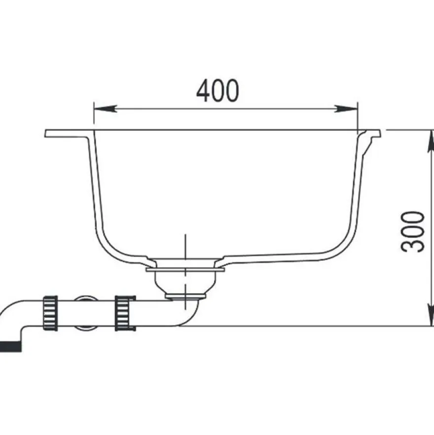 Keittiöallas Lavabo Saturn 86, 860x510mm, komposiitti, musta, eri pohjaventtiilin värejä