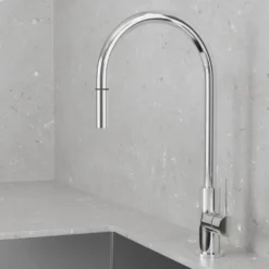Keittiöhana Scandtap Accent Classic, ulosvedettävä juoksuputki, ruostumaton teräs