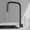 Keittiöhana Scandtap Steel Harmonized K2P Square Shadow, ulosvedettävä juoksuputki, musta