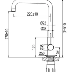Keittiöhana Scandtap Steel Mood Rust, ruskea
