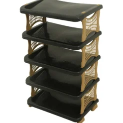 Kenkäkaappi Linento Furniture Star Luxe, 48x82cm, musta