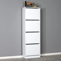 Kenkäkaappi Linento Furniture SHC-340-BB-1 valkoinen