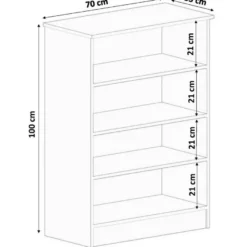 Kenkäkaappi Linento Furniture Rb-086, 70x100cm, mattavalkoinen