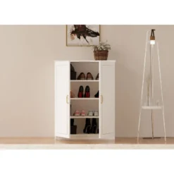 Kenkäkaappi Linento Furniture Rb-086, 70x100cm, mattavalkoinen